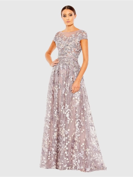 Mac Duggal Dresses & Skirts - MAC DUGGAL
Light Purple Embellished Floral Cap Sleeve A Line Gown